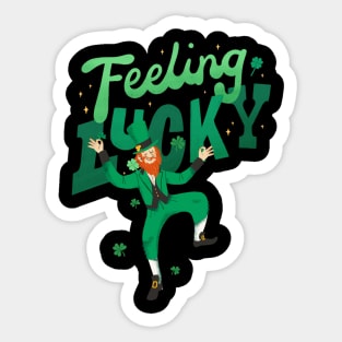 Happy St. Patrick Day - Feeling Lucky Sticker